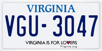 VA license plate VGU3047