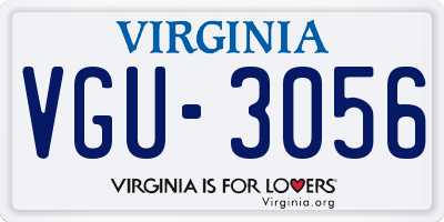 VA license plate VGU3056