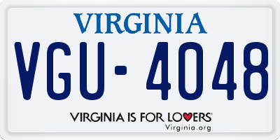 VA license plate VGU4048
