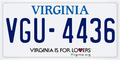 VA license plate VGU4436