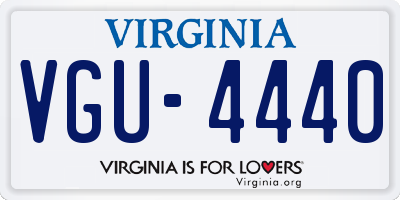 VA license plate VGU4440