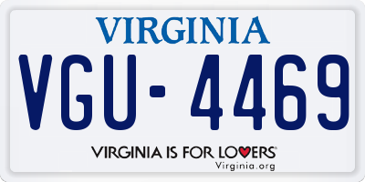 VA license plate VGU4469
