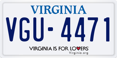 VA license plate VGU4471