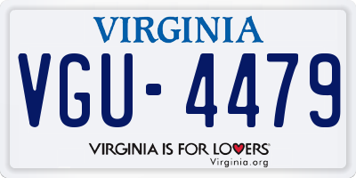 VA license plate VGU4479