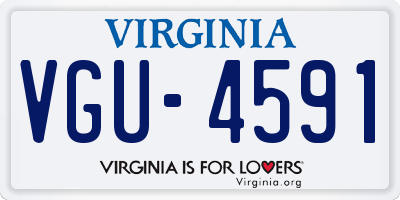 VA license plate VGU4591
