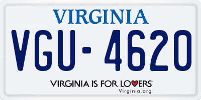 VA license plate VGU4620