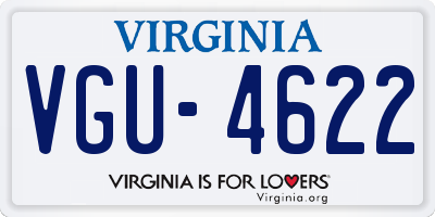 VA license plate VGU4622