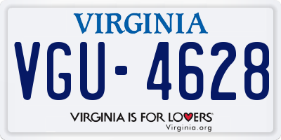 VA license plate VGU4628
