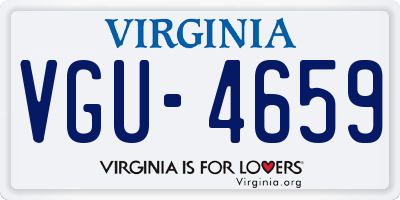 VA license plate VGU4659