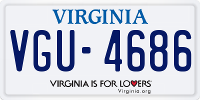 VA license plate VGU4686