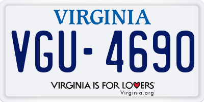 VA license plate VGU4690