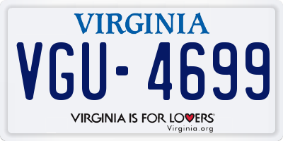 VA license plate VGU4699