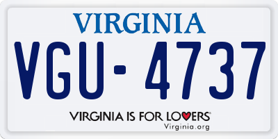 VA license plate VGU4737
