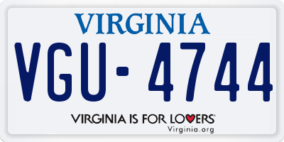 VA license plate VGU4744