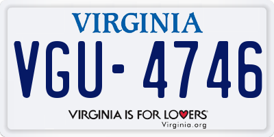 VA license plate VGU4746