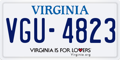 VA license plate VGU4823
