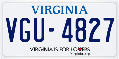 VA license plate VGU4827