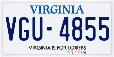 VA license plate VGU4855