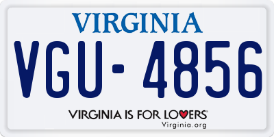 VA license plate VGU4856