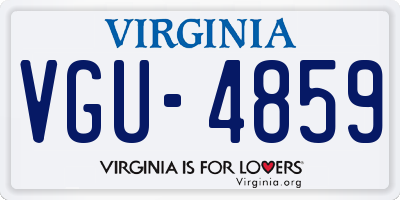VA license plate VGU4859