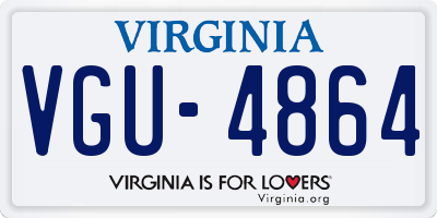 VA license plate VGU4864