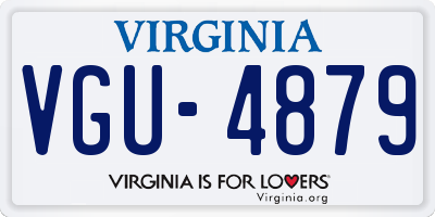 VA license plate VGU4879