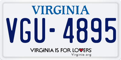 VA license plate VGU4895