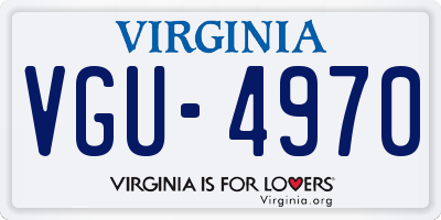 VA license plate VGU4970