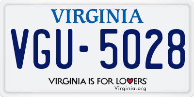 VA license plate VGU5028