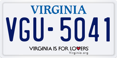 VA license plate VGU5041