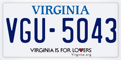 VA license plate VGU5043