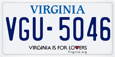 VA license plate VGU5046