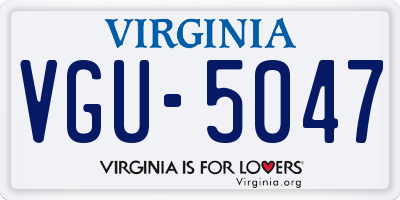 VA license plate VGU5047