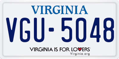 VA license plate VGU5048