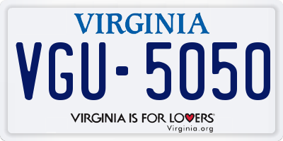 VA license plate VGU5050