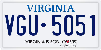 VA license plate VGU5051