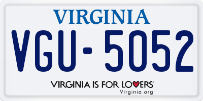 VA license plate VGU5052