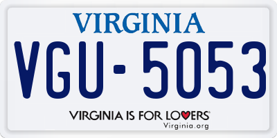 VA license plate VGU5053
