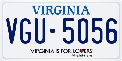 VA license plate VGU5056