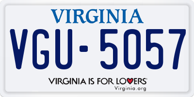 VA license plate VGU5057