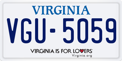 VA license plate VGU5059