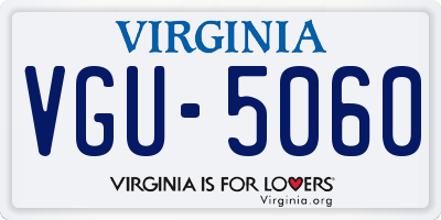 VA license plate VGU5060