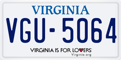 VA license plate VGU5064