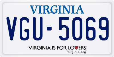 VA license plate VGU5069