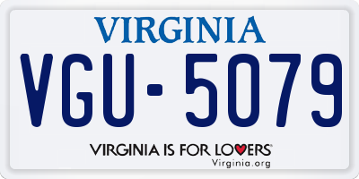 VA license plate VGU5079