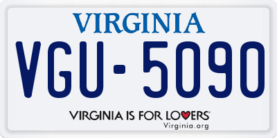 VA license plate VGU5090