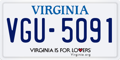 VA license plate VGU5091