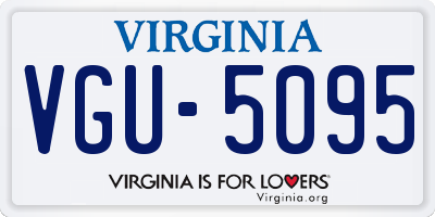 VA license plate VGU5095