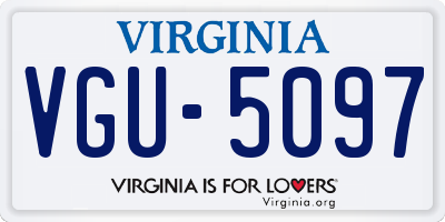 VA license plate VGU5097