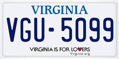 VA license plate VGU5099